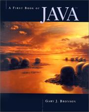 Cover of: A First Book of Java