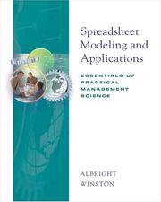 Spreadsheet modelling and applications : essentials of practical management science