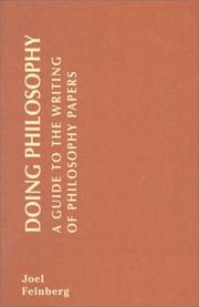 Cover of: Doing Philosophy: A Guide to the Writing of Philosophy Papers