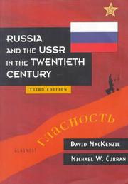 Russia and the USSR in the 20th century by MacKenzie, David