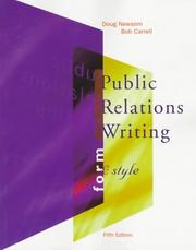 Cover of: Public relations writing: form and style