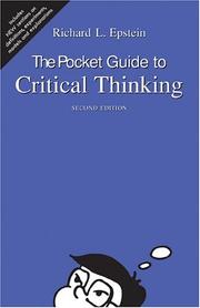 Cover of: The pocket guide to Critical thinking by Richard L. Epstein