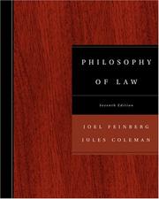 Cover of: Philosophy of law