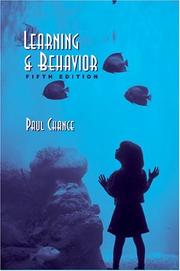 Learning and behavior by Paul Chance