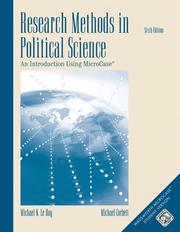 Cover of: Research Methods in Political Science: An Introduction Using MicroCase ExplorIt