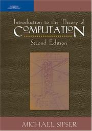 Cover of: Introduction to the Theory of Computation