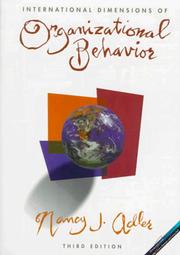 Cover of: International dimensions of organizational behavior by Nancy J. Adler