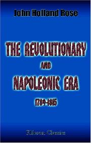 Cover of: The Revolutionary and Napoleonic Era, 1789-1815