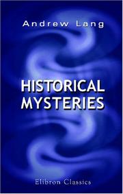 Cover of: Historical Mysteries