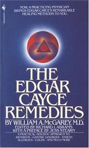 Cover of: The Edgar Cayce Remedies by William A. Mcgarey