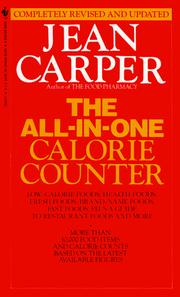 Cover of: The all-in-one calorie counter by Jean Carper