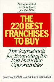 Cover of: The 220 best franchises to buy by Jones, Constance.