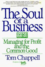 Cover of: The Soul of a Business by Tom Chappell