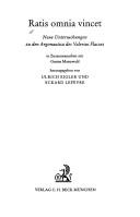 Cover of: Ratis omnia vincet: neue Untersuchungen zu den Argonautica des Valerius Flaccus