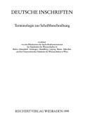 Cover of: Deutsche Inschriften: Terminologie zur Schriftbeschreibung