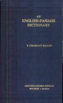 Cover of: An English-Panjabi dictionary by Thomas Grahame Bailey