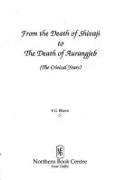 From the death of Shivaji to the death of Aurangzeb by Y. G. Bhave