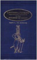 Cover of: Letters on Ceylon: particularly relative to the Kingdom of Kandy