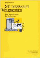 Cover of: Studienskript Volkskunde: eine Handreichung für Studierende