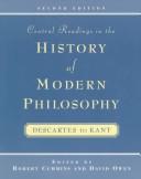 Central readings in the history of modern philosophy : Descartes to Kant