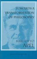 Cover of: Towards a transformation of philosophy