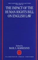 The impact of the Human Rights Bill on English law