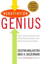 Negotiation Genius by Deepak Malhotra, Deepak Malhotra, Max Bazerman