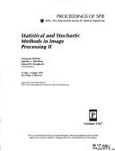 Cover of: Statistical and stochastic methods in image processing: 31 July-1 August 1997, San Diego, California