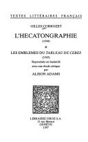 L' hecatongraphie by Gilles Corrozet