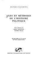Cover of: Axes et méthodes de l'histoire politique