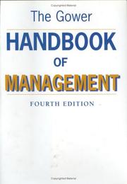 Cover of: The Gower Handbook of Management