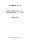Cover of: The voice of East Asia: development implications for Latin America