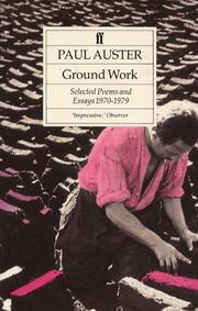 Ground work : Selected poems and essays 1970-1979