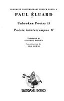 Unbroken poetry II = Poésie ininterrompue II
