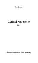 Cover of: Geritsel van papier: essays