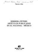 Cover of: Herrera Petere: artículos publicados en "El Nacional," México
