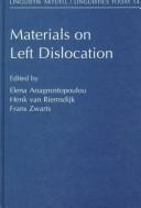 Cover of: Materials on left dislocation