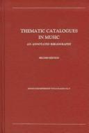 Thematic catalogues in music by Barry S. Brook