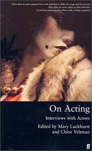 Cover of: On acting