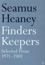Cover of: Finders Keepers: selected prose, 1971-2001