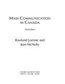 Cover of: Mass communication in Canada by Rowland Lorimer