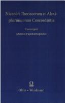 Cover of: Nicandri Theriacorum et Alexipharmacorum concordantia