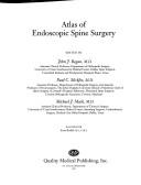 Cover of: Atlas of endoscopic spine surgery by Regan, John J.