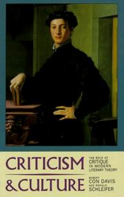 Criticism and culture : the role of critique in modern literary theory