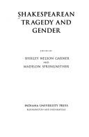 Cover of: Shakespearean tragedy and gender
