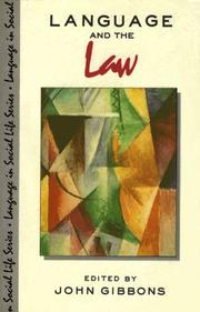 Cover of: Language and the law by edited by John Gibbons.