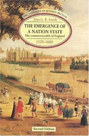 Cover of: The Emergence of a Nation State: The Commonwealth of England 1529-1660