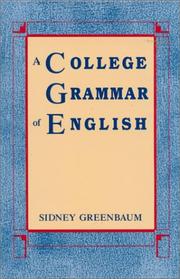 Cover of: A college grammar of English