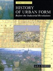 Cover of: History of Urban Form: Before the Industrial Revolution