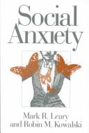 Cover of: Social anxiety